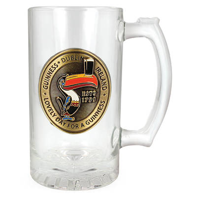 Guinness Gilroy Glass Tankard W'Badge